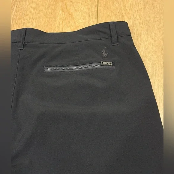 Polo Ralph Lauren 9.5” Swim Trunks Black Stretch Shorts 36